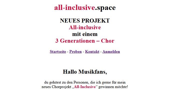 all-inclusive - das Chor-Projekt